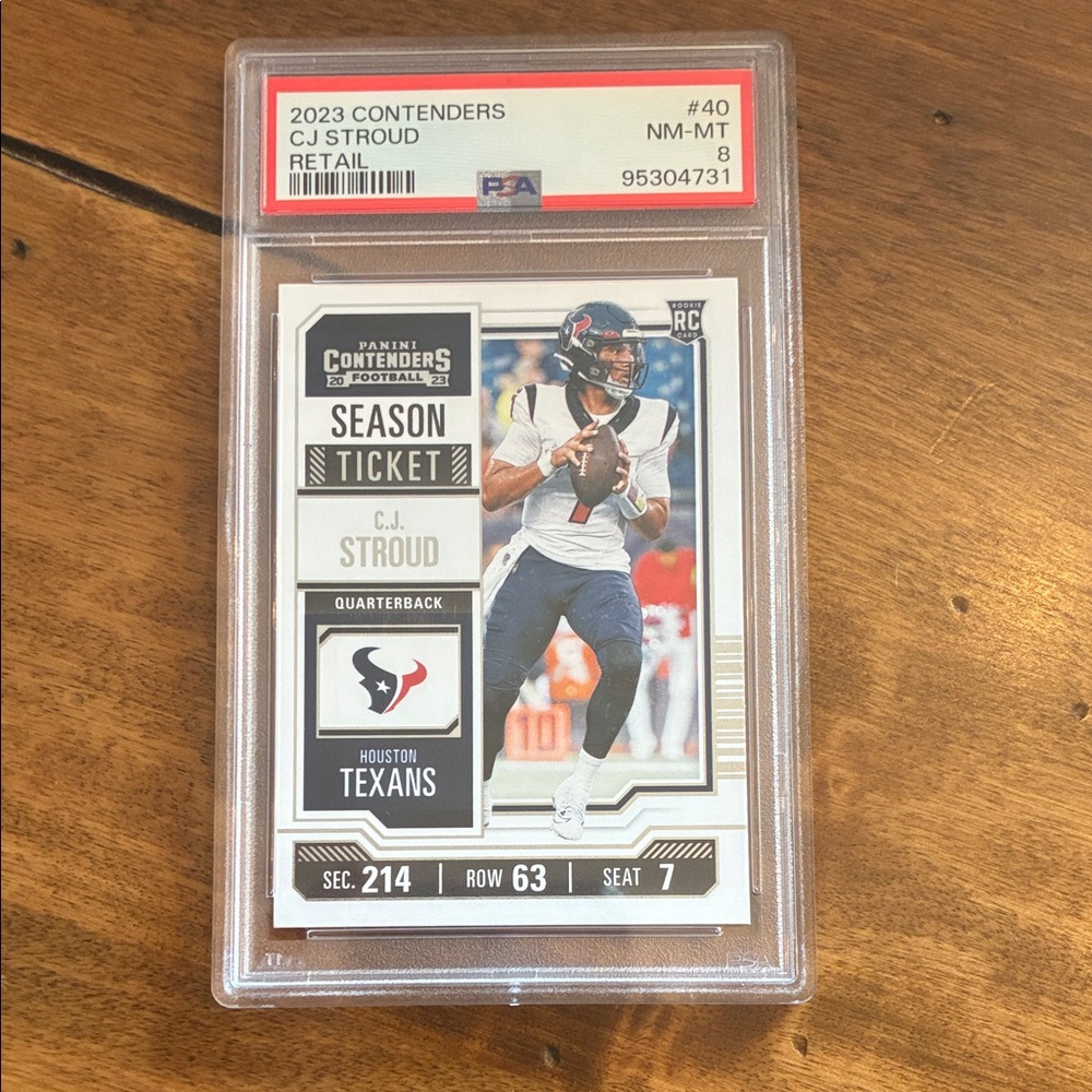 2023 Contenders CJ Stroud Bronze Game Ticket PSA 8